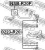 FEBEST NSB-R20F Stabiliser Mounting